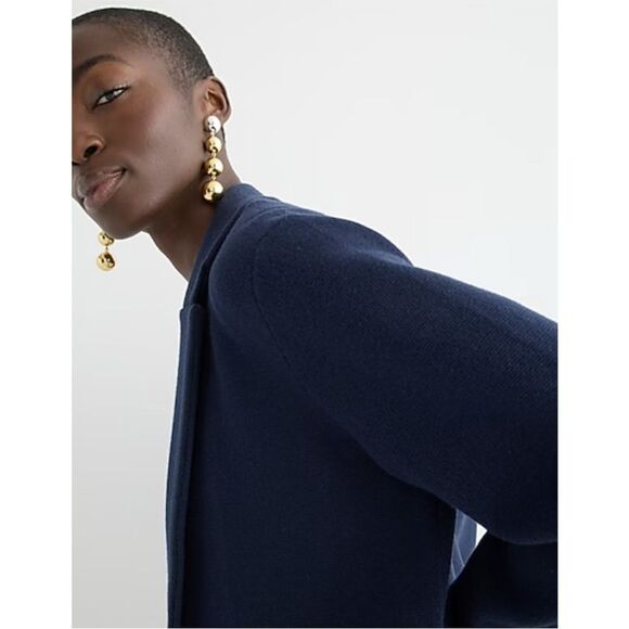 J. Crew Cecile relaxed sweater-blazer. Navy. Size L. NWT. - Picture 3 of 15